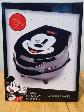 NEW Disney Mickey Mouse Waffle Maker Black White Red
